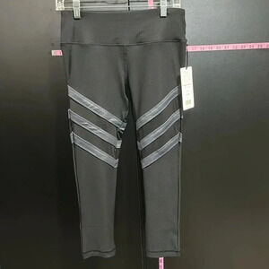 90° By Reflex High waist Capri  athletic leggings, mesh accents moisture wicking